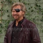 Steve’s burgundy leather jacket on Days of our Lives