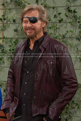 Steve's burgundy leather jacket on Days of our Lives