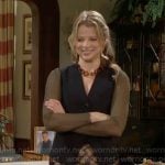 Summer’s olive green mesh tie dye skirt on The Young and the Restless