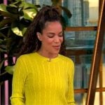 Sunny’s yellow cable knit sweater on The View