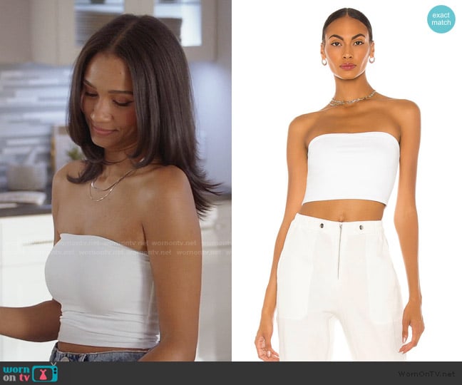 Susana Monaco Strapless Crop Top worn by Layla Keating (Greta Onieogou) on All American