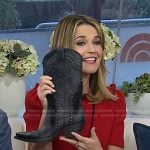 Savannah’s black studded western boots on Today