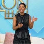 Tamron’s black lace dress on Tamron Hall Show