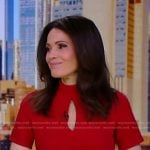 Tanya Rivero’s red keyhole dress on Good Morning America