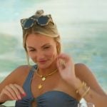 Taylor’s blue one shoulder bikini top on Southern Charm