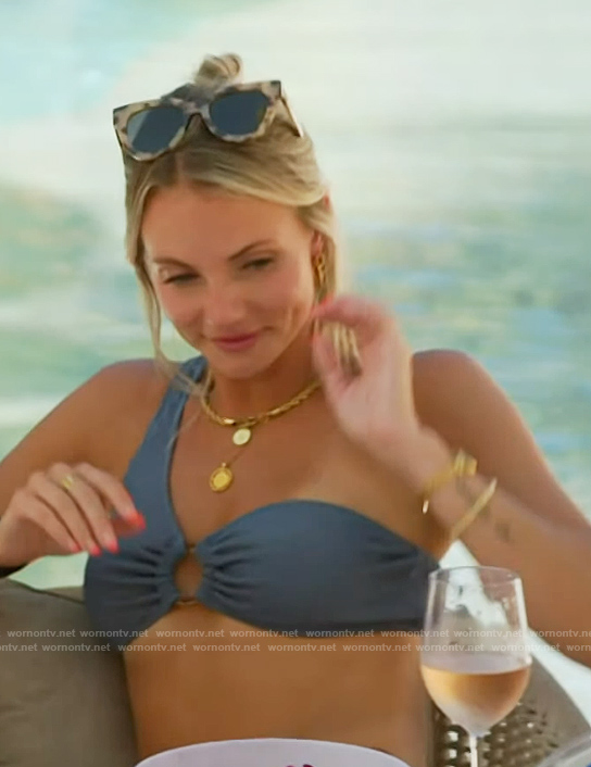 Taylor's blue one shoulder bikini top on Southern Charm