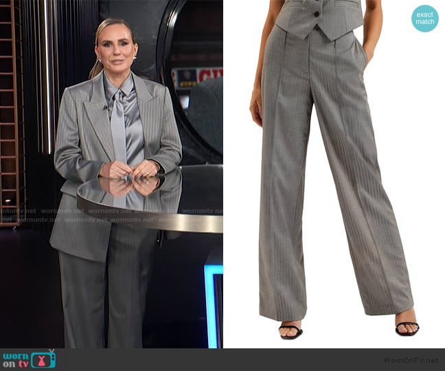 Ted Baker Koa Metallic Pinstriped Pants worn by Keltie Knight on E! News