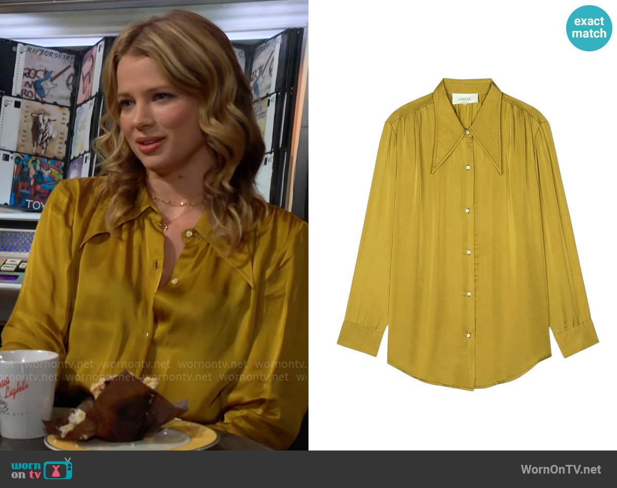 The Great The Theater Top in Gold Leaf worn by Summer Newman (Allison Lanier) on The Young and the Restless