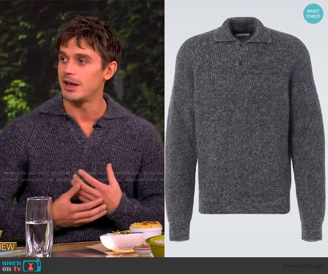 The Row Jora Mohair and Silk Polo Sweater worn by Antoni Porowski on The View