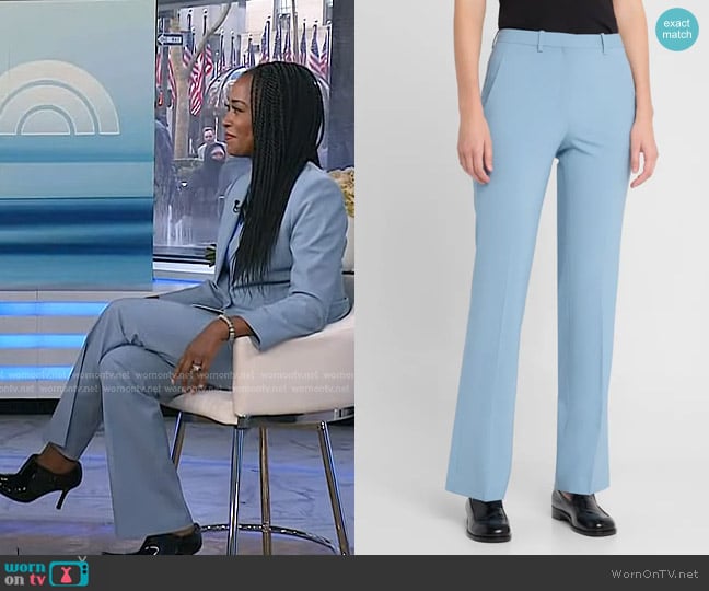 Theory Stretch Wool Trousers worn by Laysha Ward on Today