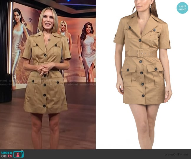 Toccin Coleen Button Front Shirtdress worn by Keltie Knight on E! News