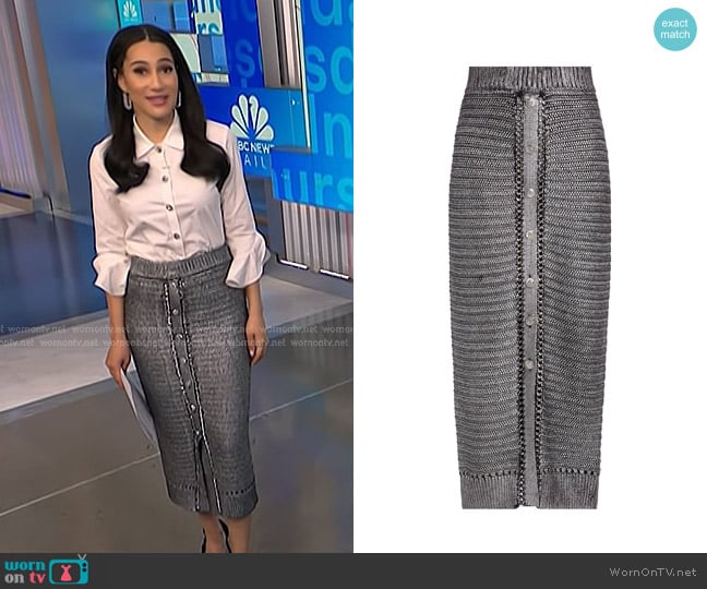 WornOnTV: Gilma Avalos’s black pinstripe blazer dress on NBC News Daily ...