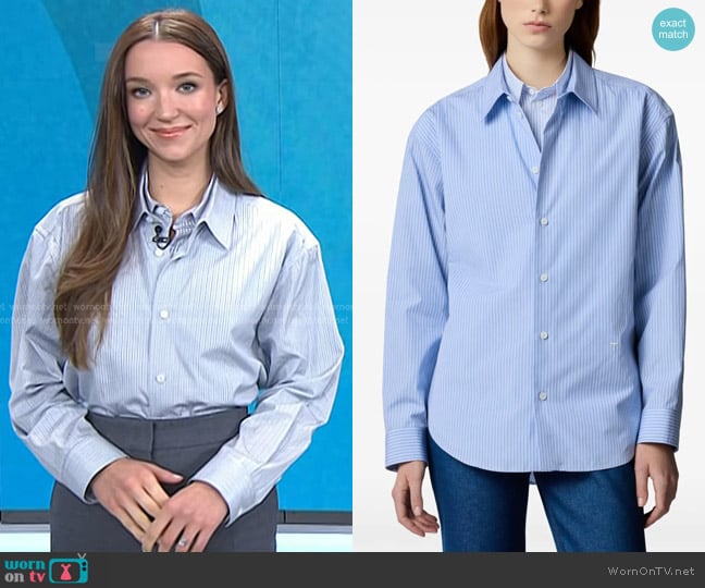 Tod's double-collar Poplin Shirt worn by Nicole Brydon Bloom on Today