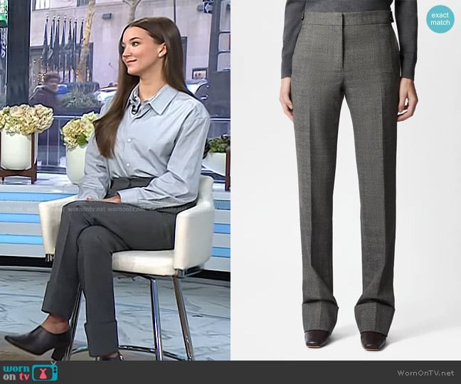 Tod's Pants in Wool with Turn-ups worn by Nicole Brydon Bloom on Today