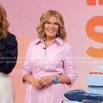 Tory’s pink belted shirtdress on Good Morning America