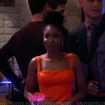 Trina’s red mini dress on General Hospital