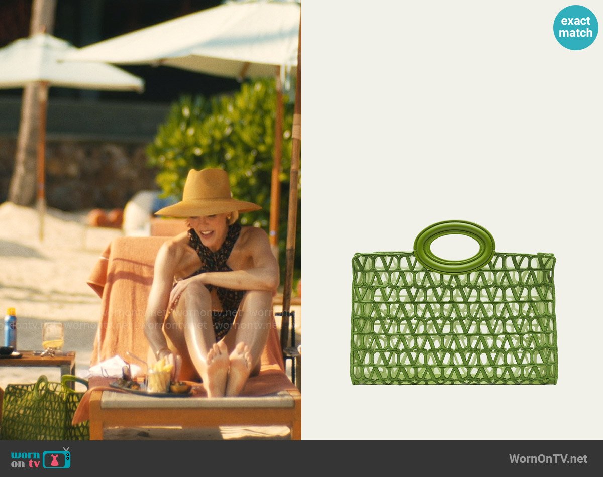 Valentino Garavani Le Troisieme Iconographe Mesh Tote Bag worn by Kate (Leslie Bibb) on The White Lotus