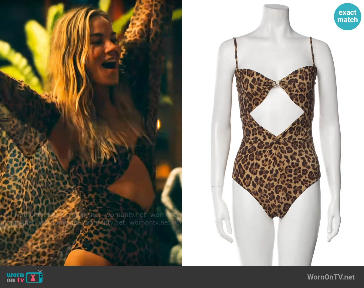 Valentino Animal Print One Piece worn by Jaclyn Lemon (Michelle Monaghan) on The White Lotus