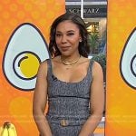 Vanessa Rissetto’s grey tank and belted skirt on Today