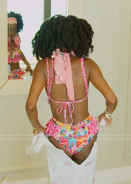 Venita's multicolored ruffle bikini on Southern Charm