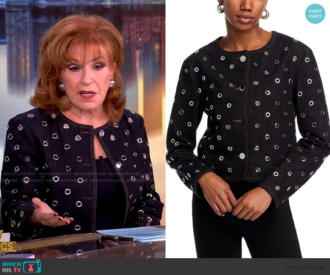 Veronica Beard Beale Grommet Jacket worn by Joy Behar on The View