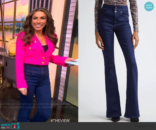 Veronica Beard Beverly High Waist Skinny Flare Jeans worn by Alyssa Farah Griffin on The View