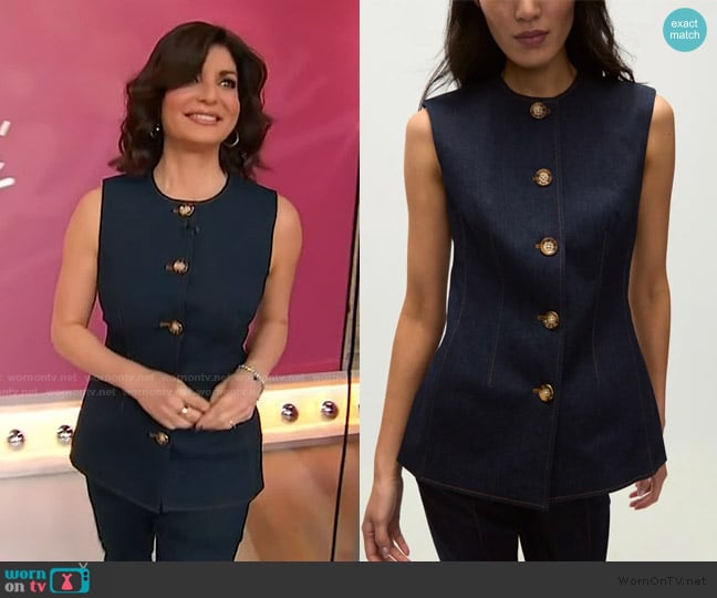 Tamsen Fadal’s denim vest on Sherri