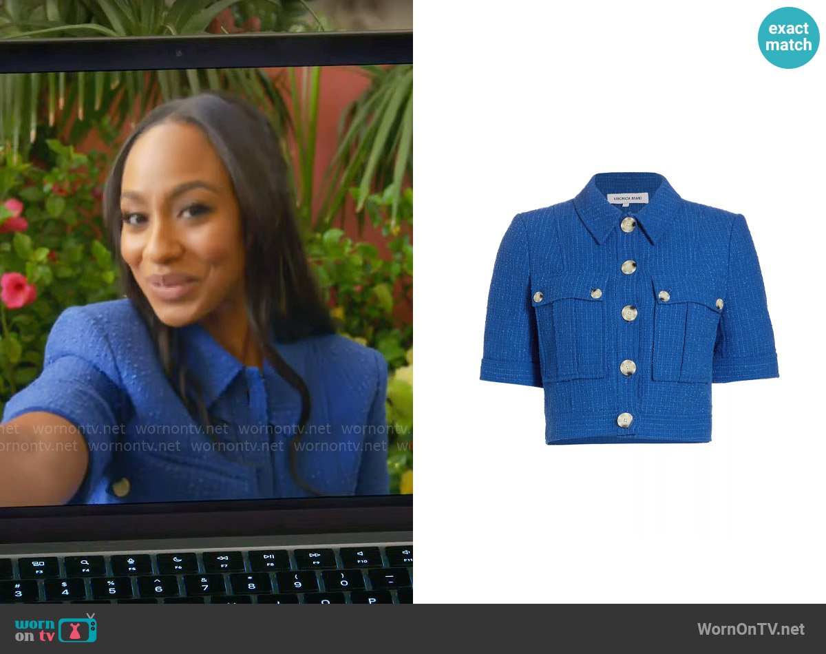 Veronica Beard Rosalina Jacket worn by Nina (Tetona Jackson) on Poppas House