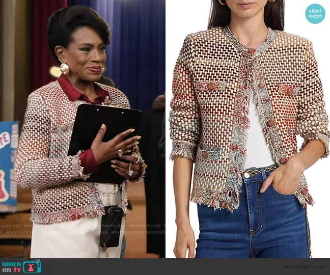 Veronica Beard Sariyah Knit Jacket worn by Barbara Howard (Sheryl Lee Ralph) on Abbott Elementary