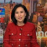 Vicky’s red tweed jacket on NBC News Daily