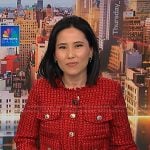 Vicky’s red tweed blazer on NBC News Daily