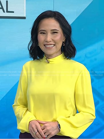 Vicky’s yellow mock neck top on Today