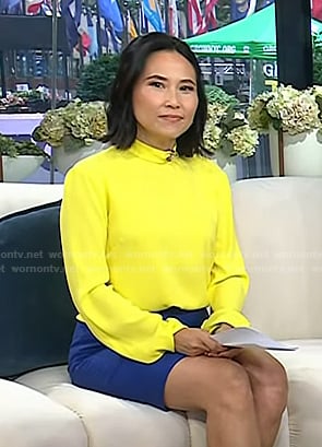 Vicky's yellow mock neck top on Today