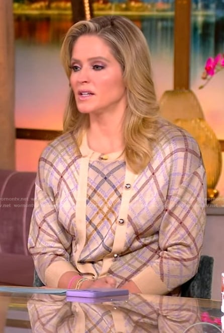 Sara’s plaid sweater dress on The View