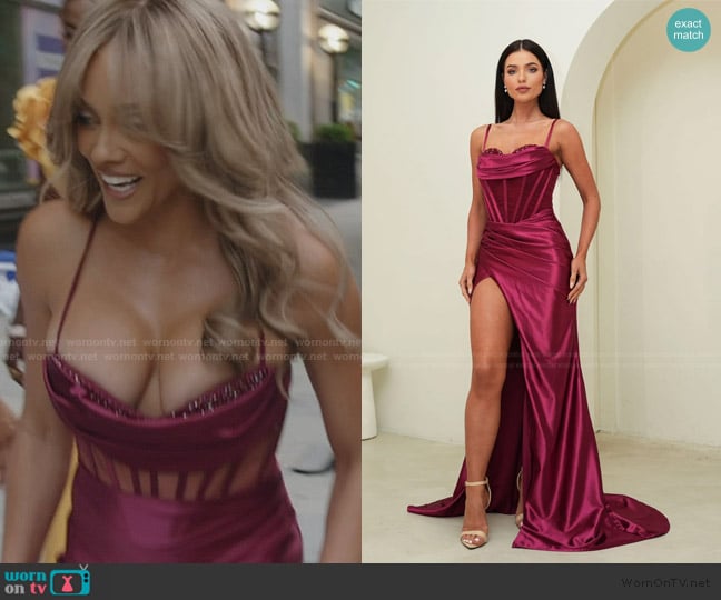 NB Luxe Crystal Corset Gown worn by Ashley Darby on The Real Housewives of Potomac