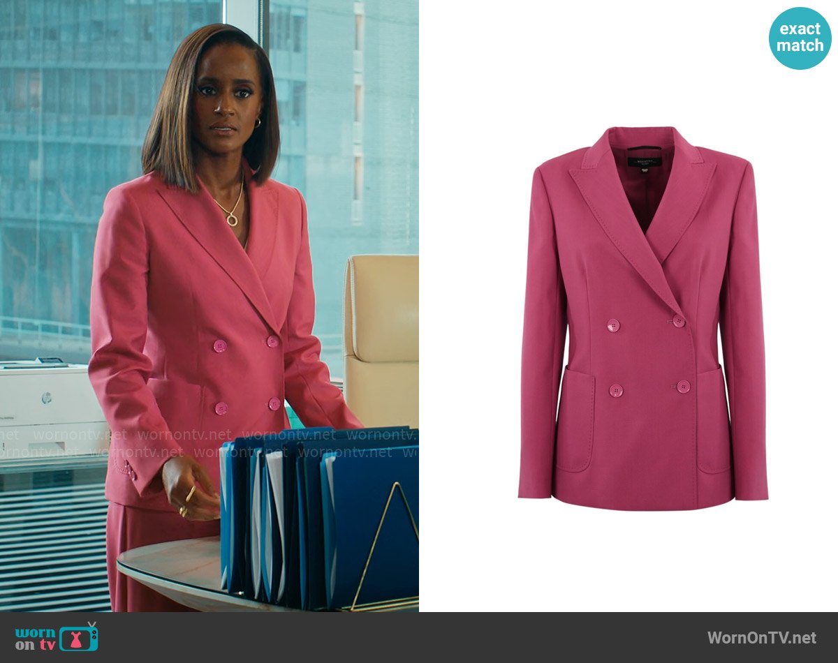 Weekend Max Mara Double-breasted Wool Canvas Blazer worn by Olympia (Skye P. Marshall) on Matlock