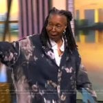 Whoopi’s black floral print overshirt on The View