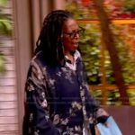 Whoopi’s black floral print overshirt on The View