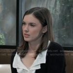 Willow’s ruffled cardigan on General Hospital