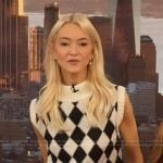 Zanna Roberts’ check print vest on The Drew Barrymore Show