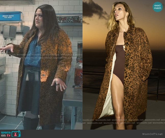 Zara Animal Print Trench Coat worn by Dana Sue Sullivan (Brooke Elliott) on Sweet Magnolias