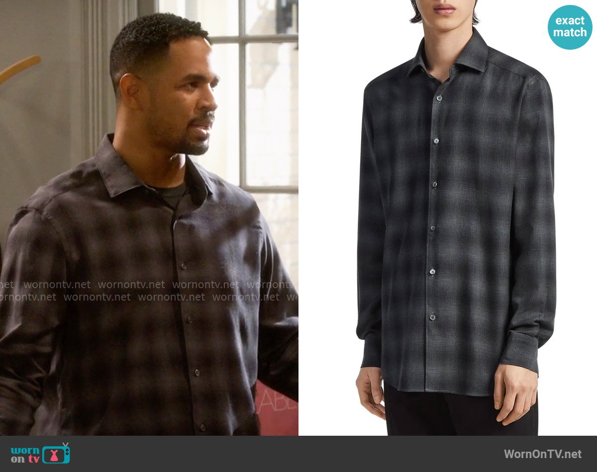 Zegna Cashco Shirt worn by Damon (Damon Wayans Jr.) on Poppas House