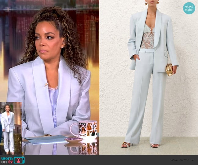 Zimmermann Illuminate Shawl Tux Jacket worn by Sunny Hostin on The View