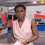 Zinhle’s ivory pinstripe dress on NBC News Daily