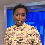 Zinhle’s yellow floral top on NBC News Daily