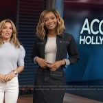 Zuri’s denim jacket and skirt on Access Hollywood