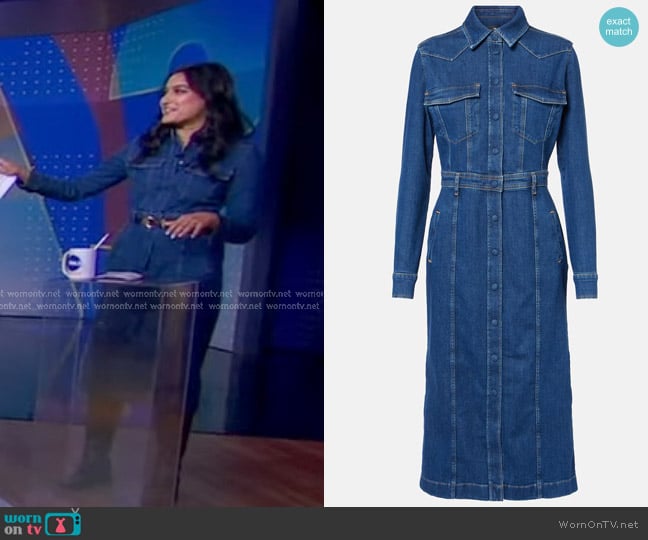 7 For All Mankind Luxe Dress worn by Reena Roy on Good Morning America