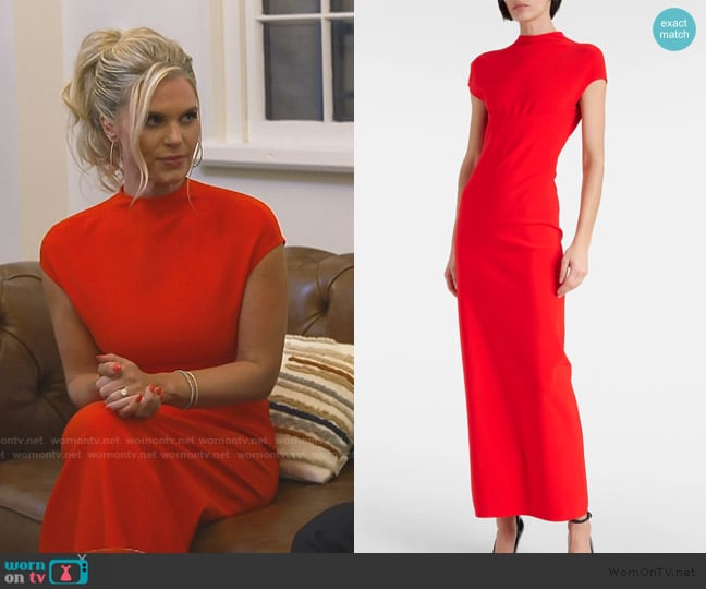 Madison’s red cap sleeve dress on Southern Charm