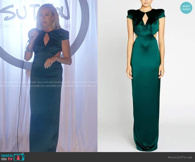 August Getty Evadne Gown worn by Sutton Stracke on The Real Housewives of Beverly Hills