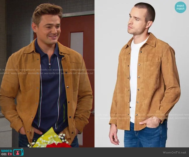 Blank NYC Rock Solid Shacket worn by Johnny DiMera (Carson Boatman) on Days of our Lives